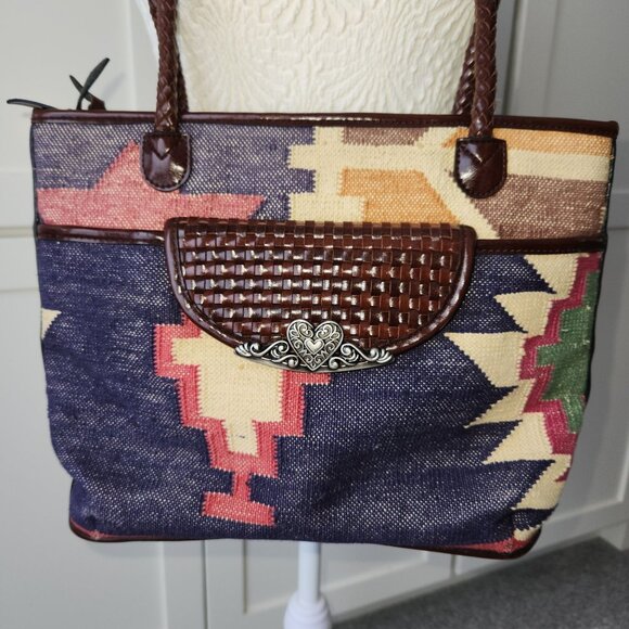 Legacy Chicago Aztec Southwestern Woven Tapestry Shoulder Bag Boho Cowgirl - Picture 1 of 12